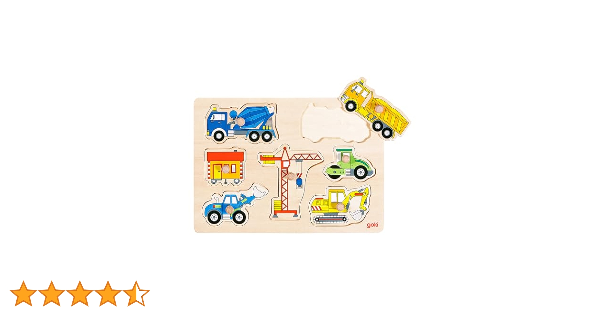 Amazon.co.jp: goki パズル 型はめ 木製 知育玩具 乗り物 車 1歳